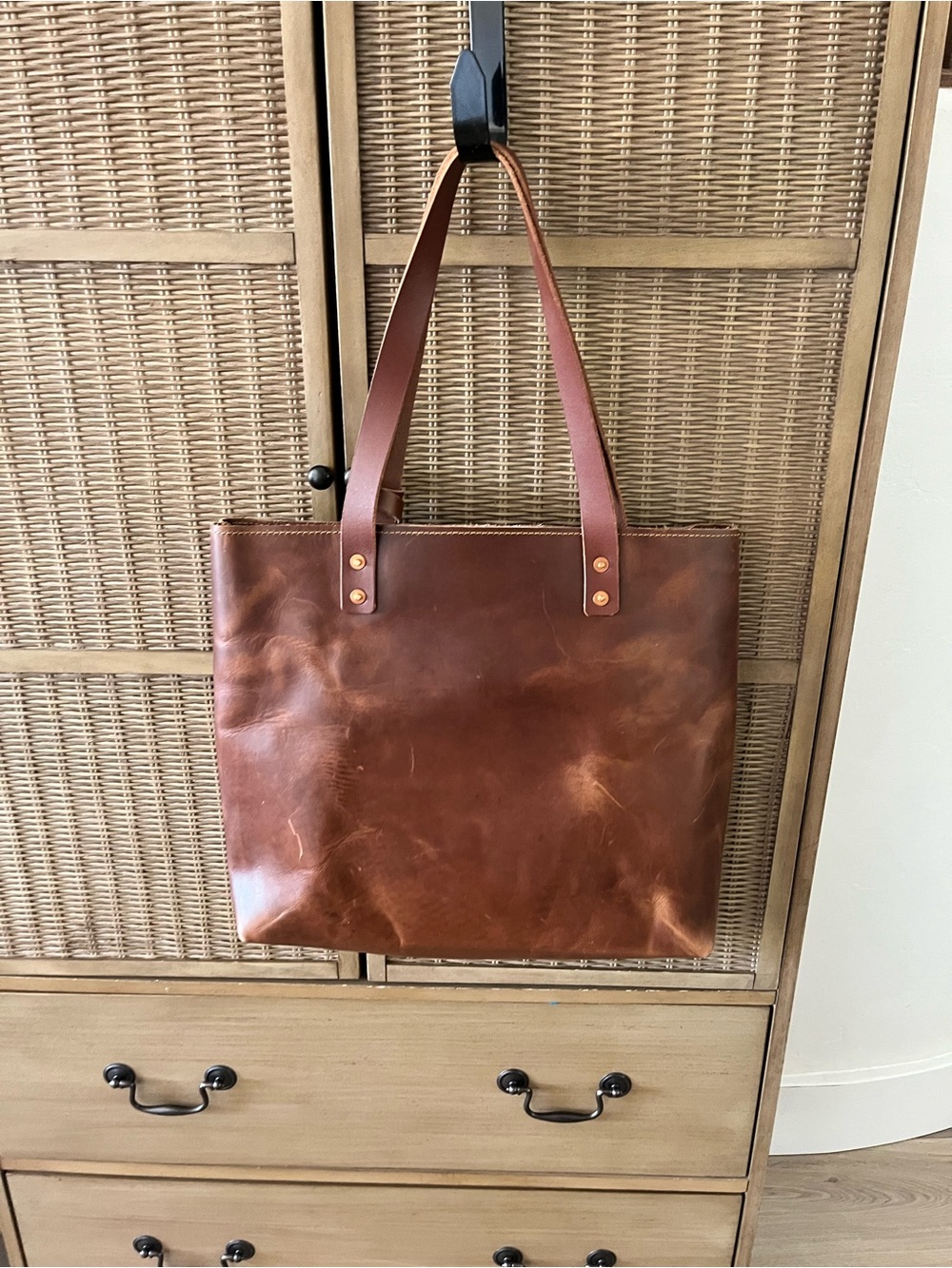 Lifetime Leather Co. Classic Brown Leather Tote Bag